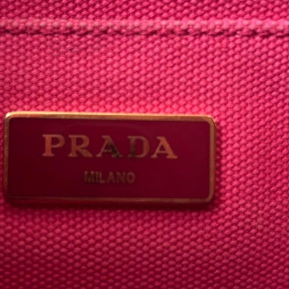 Prada Canapa pink 2 ways bag - Authentic - Picture 7 of 14